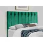Eleganza Home Genie 54 Inch Floorstanding Headboard Plush Velvet Small Double Green