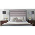 Eleganza Home Leyton 54 Inch Floorstanding Headboard Plush Velvet Double Silver