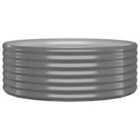 vidaXL Garden Raised Bed Powder-coated Steel 100X100X36cm Grey