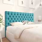 Eleganza Home Merland 54 Inch Floorstanding Headboard Plush Velvet King Teal