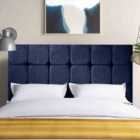 Eleganza Home Lexie 54 Inch Floorstanding Headboard Plush Velvet Single Blue