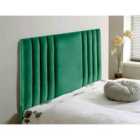 Eleganza Home Lewis 54 Inch Floorstanding Headboard Plush Velvet Super King Green