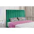 Eleganza Home Ellie 54 Inch Floorstanding Headboard Plush Velvet Super King Green