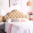 Eleganza Home Gemia Mink Plush Super King 26 Inch Strutted Headboard