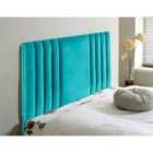Eleganza Home Lewis 54 Inch Floorstanding Headboard Plush Velvet Single Teal