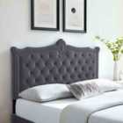 Eleganza Home Lika Steel Plush Small Single 26 Inch Strutted Headboard