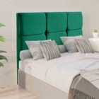 Eleganza Home Jenning 54 Inch Floorstanding Headboard Plush Velvet King Green