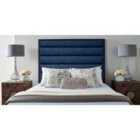 Eleganza Home Leyton 54 Inch Floorstanding Headboard Plush Velvet Single Blue