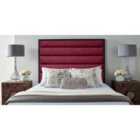 Eleganza Home Leyton 54 Inch Floorstanding Headboard Plush Velvet King Maroon