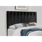Eleganza Home Genie 54 Inch Floorstanding Headboard Plush Velvet King Black