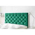 Eleganza Home Westminister 54 Inch Floorstanding Headboard Plush Velvet Small Double Green