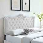 Eleganza Home Lika Silver Plush Small Double 26 Inch Strutted Headboard