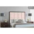 Eleganza Home Newland 54 Inch Floorstanding Headboard Plush Velvet Single Blush