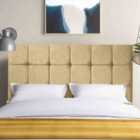 Eleganza Home Lexie 54 Inch Floorstanding Headboard Plush Velvet Double Beige