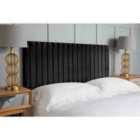 Eleganza Home Oxford 54 Inch Floorstanding Headboard Plush Velvet King Black