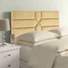 Eleganza Home Newtown 54 Inch Floorstanding Headboard Plush Velvet Super King Beige