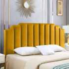 Eleganza Home Rincon Mustard Plush Small Single 26 Inch Strutted Headboard