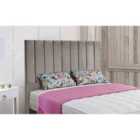 Eleganza Home Ellie 54 Inch Floorstanding Headboard Plush Velvet King Grey