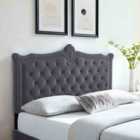 Eleganza Home Lika Steel Plush Double 26 Inch Strutted Headboard