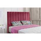 Eleganza Home Ellie 54 Inch Floorstanding Headboard Plush Velvet King Maroon