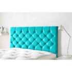 Eleganza Home Westminister 54 Inch Floorstanding Headboard Plush Velvet Small Double Teal
