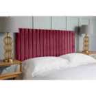 Eleganza Home Oxford 54 Inch Floorstanding Headboard Plush Velvet Small Double Maroon