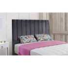 Eleganza Home Ellie 54 Inch Floorstanding Headboard Plush Velvet Small Double Steel