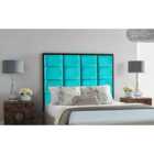 Eleganza Home Newland 54 Inch Floorstanding Headboard Plush Velvet Small Double Teal