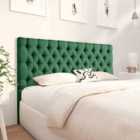 Eleganza Home Merland 54 Inch Floorstanding Headboard Plush Velvet Super King Green