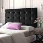 Eleganza Home Victus 54 Inch Floorstanding Headboard Plush Velvet Single Black