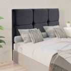 Eleganza Home Jenning 54 Inch Floorstanding Headboard Plush Velvet King Steel