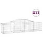 vidaXL Arched Gabion Baskets 11 pcs 200x50x40/60 cm Galvanised Iron