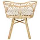 Beliani Bassinet Rattan Gruissan 50 X 70 Cm Natural