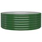vidaXL Garden Raised Bed Powder-coated Steel 100X100X36cm Green