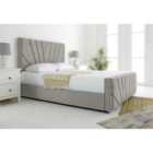Eleganza Scarlett Silver Plush Velvet Single Bed Frame