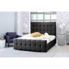 Eleganza Capri Plush Single Bed Frame - Black