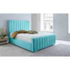 Eleganza Sancia Plush Single Bed Frame - Teal