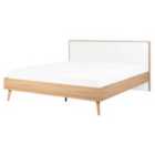 Beliani Bed Serris 160 X 200 Cm Eu King Size Light Brown