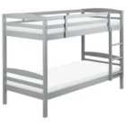 Beliani Bunk Bed Pine Wood Regat 90 X 200 Cm Eu Single Grey