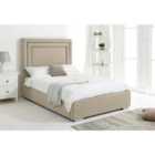 Eleganza Santiago Pearl Arlington Fabric Small Double Bed Frame