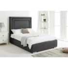 Eleganza Santiago Steel Arlington Fabric Small Double Bed Frame