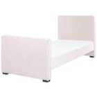 Beliani Velvet Eu Single Size Bed Pink Teenie