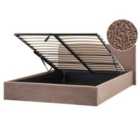 Beliani Ottoman Bed Boucle Orbey 180 X 200 Cm Eu Super King Brown