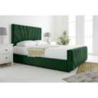 Eleganza Scarlett Green Plush Velvet Small Double Bed Frame