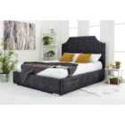 Eleganza Ascend Steel Plush Velvet Single Bed Frame