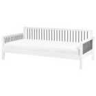 Beliani Daybed Wood Tricot 90 X 200 Cm Eu Single White