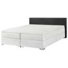 Beliani Divan Bed Faux Leather President 160 X 200 Cm Eu King Size Black/ White