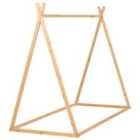 Beliani Wooden Kids House Bed Eu Single Size Light Saurat