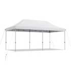 COSTWAY 6 x 3m Pop Up Gazebo with 3 Height Positions and Wheeled Storage Bag-White