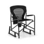 COSTWAY Outdoor Rocker Camping Chair Portable Foldable Rocking Chair-Black